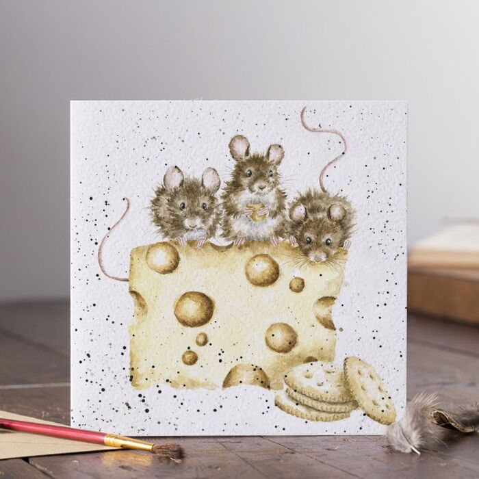 Wrendale Designs "Crackers About Cheese" Mouse Card